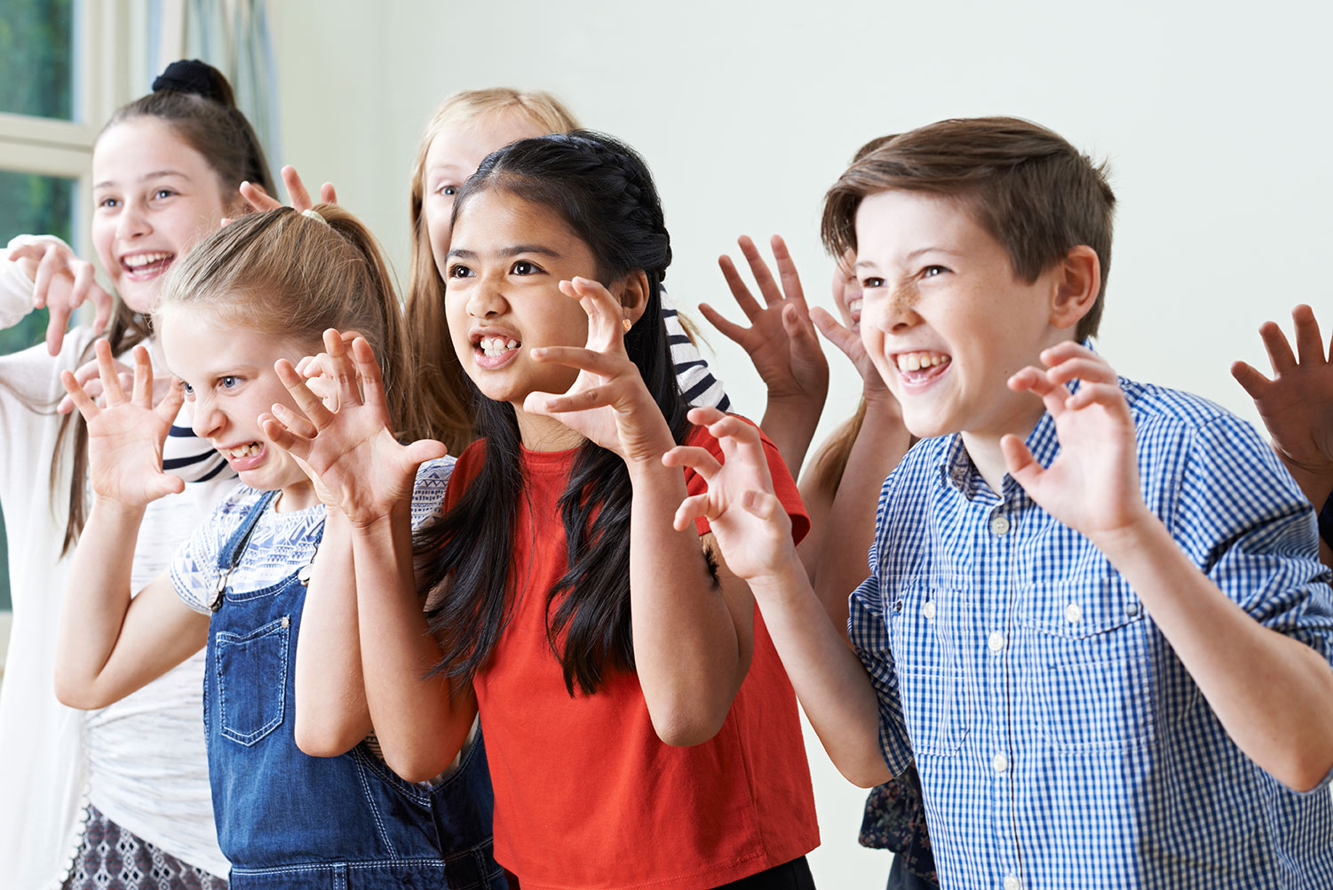 Children in YMCA youth theatre club