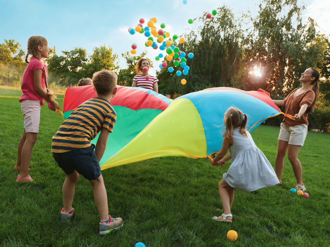 Parachute games at YMCA