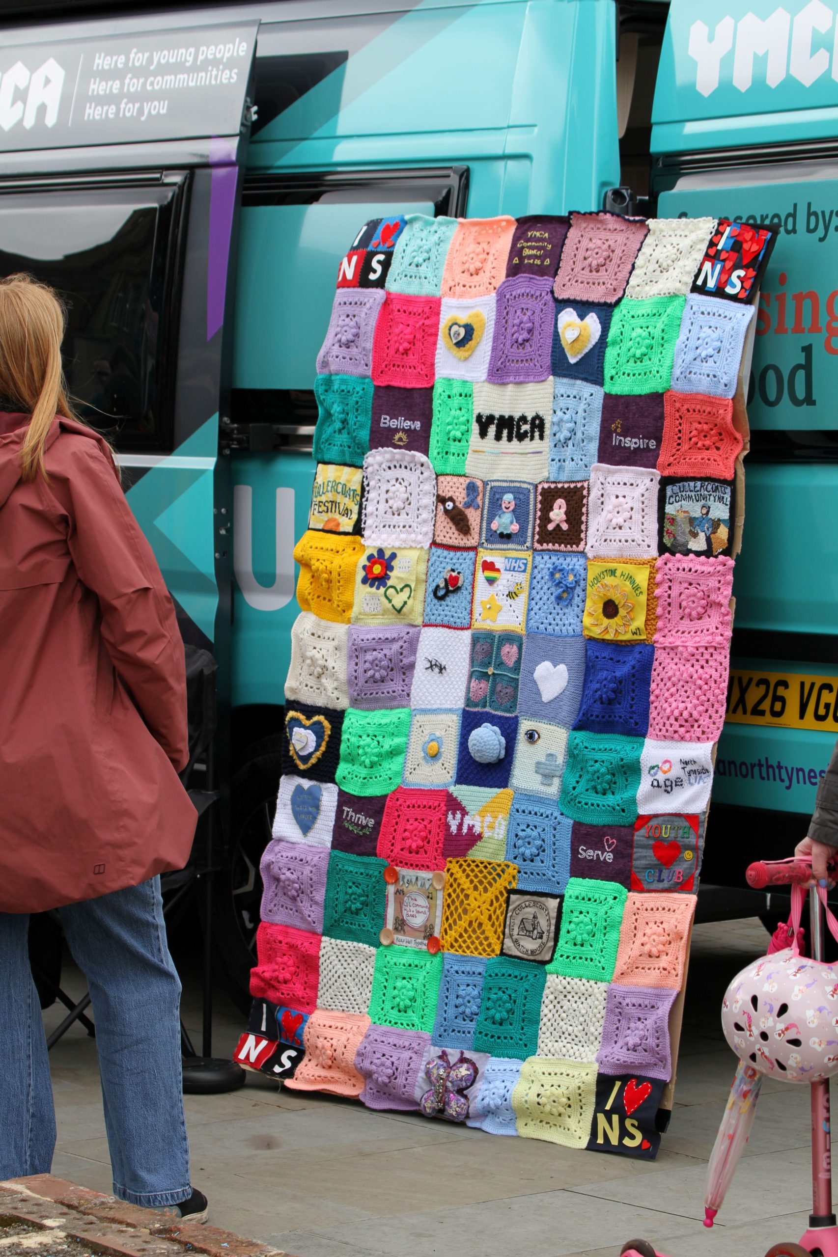 YMCA North Tyneside Unveils Community Blanket at Picnic in the Park!
